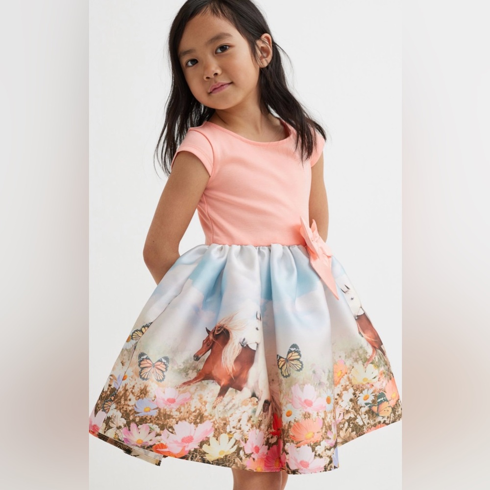 H&M Peach and Multicolor Kids Formal Dress - Picture 1 of 4